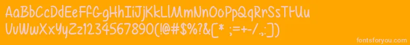MfAirBalloon Font – Pink Fonts on Orange Background