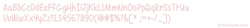 MfAirBalloon Font – Pink Fonts on White Background