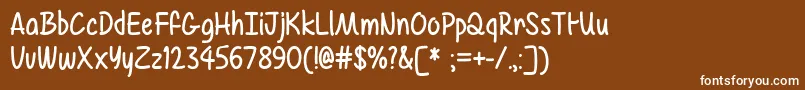 MfAirBalloon Font – White Fonts on Brown Background
