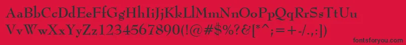 BernadetteBold Font – Black Fonts on Red Background