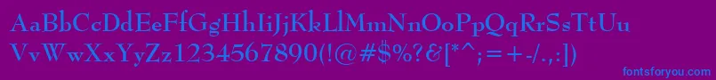 BernadetteBold Font – Blue Fonts on Purple Background