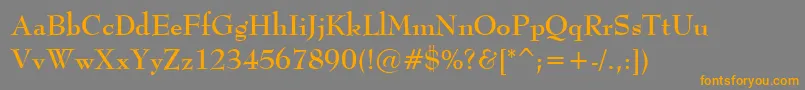 BernadetteBold Font – Orange Fonts on Gray Background