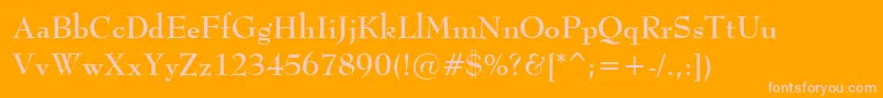 BernadetteBold Font – Pink Fonts on Orange Background