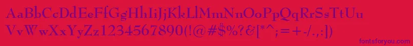 BernadetteBold Font – Purple Fonts on Red Background