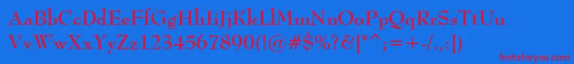 BernadetteBold Font – Red Fonts on Blue Background