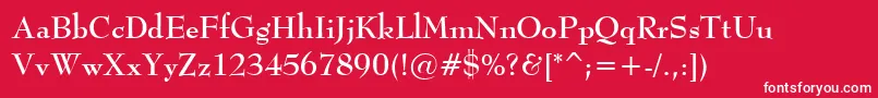 BernadetteBold Font – White Fonts on Red Background