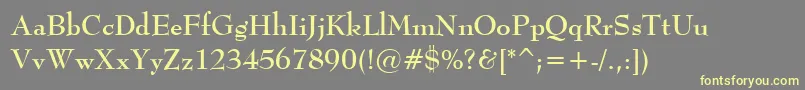 BernadetteBold Font – Yellow Fonts on Gray Background