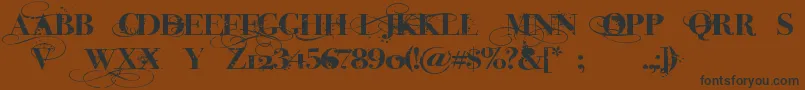 InkedGod Font – Black Fonts on Brown Background