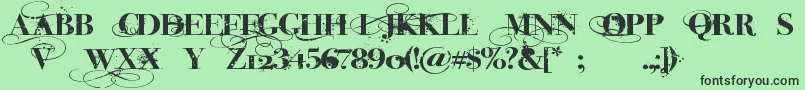 InkedGod Font – Black Fonts on Green Background