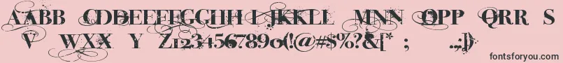 InkedGod Font – Black Fonts on Pink Background