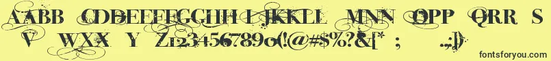 InkedGod Font – Black Fonts on Yellow Background