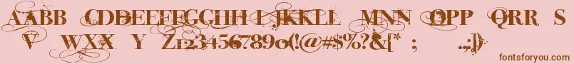 InkedGod Font – Brown Fonts on Pink Background