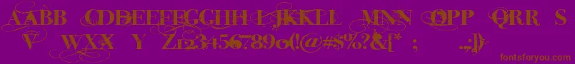 InkedGod Font – Brown Fonts on Purple Background