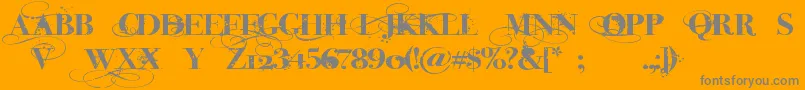 InkedGod Font – Gray Fonts on Orange Background