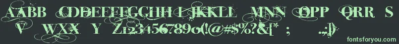 InkedGod Font – Green Fonts on Black Background