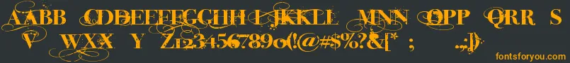 InkedGod Font – Orange Fonts on Black Background