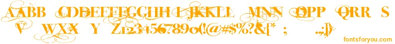 InkedGod Font – Orange Fonts on White Background