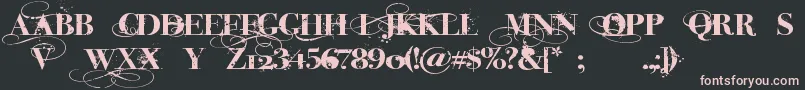 InkedGod Font – Pink Fonts on Black Background