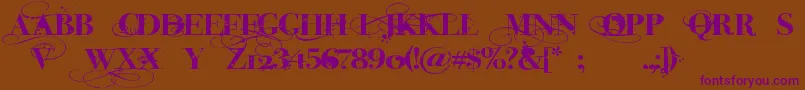 InkedGod Font – Purple Fonts on Brown Background