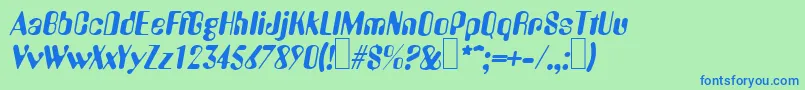 Подробнее о шрифте A770DecoItalic Шрифт A770DecoItalic – синие шрифты на зелёном фоне