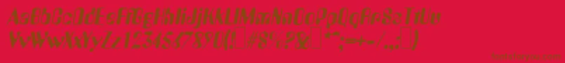 fuente A770DecoItalic – Fuentes Marrones Sobre Fondo Rojo