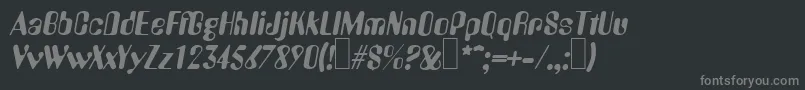 Lisätietoja A770DecoItalic-fontista A770DecoItalic-fontti – harmaat kirjasimet mustalla taustalla