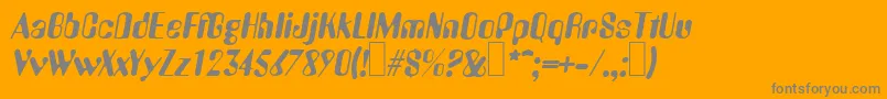 A770DecoItalic-Schriftart – Graue Schriften auf orangefarbenem Hintergrund