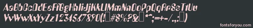A770DecoItalic Font – Pink Fonts on Black Background