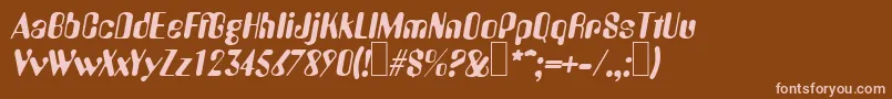Шрифт A770DecoItalic – розовые шрифты на коричневом фоне