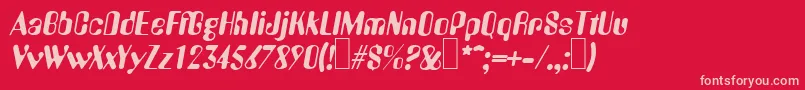 A770DecoItalic Font – Pink Fonts on Red Background