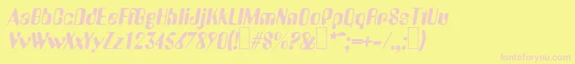 More about A770DecoItalic Font A770DecoItalic Font – Pink Fonts on Yellow Background