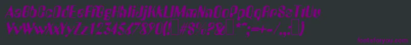 fuente A770DecoItalic – Fuentes Moradas Sobre Fondo Negro