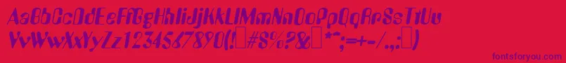 A770DecoItalic Font – Purple Fonts on Red Background