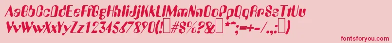 A770DecoItalic Font – Red Fonts on Pink Background