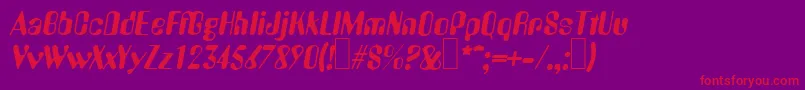 A770DecoItalic Font – Red Fonts on Purple Background