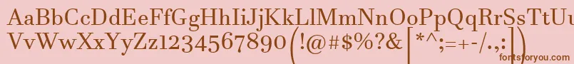 Шрифт JavaneseText – коричневые шрифты на розовом фоне