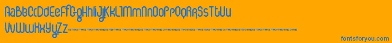 IcecreamSoda Font – Blue Fonts on Orange Background