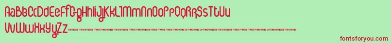 IcecreamSoda Font – Red Fonts on Green Background