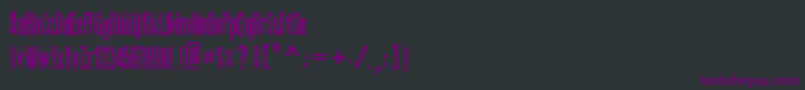 Czcionka ThinPress – fioletowe czcionki na czarnym tle