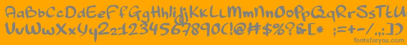 Pinda Font – Gray Fonts on Orange Background