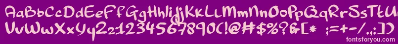 Pinda Font – Pink Fonts on Purple Background