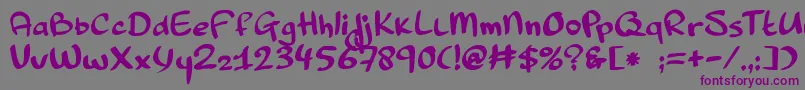 Шрифт Pinda – фиолетовые шрифты на сером фоне