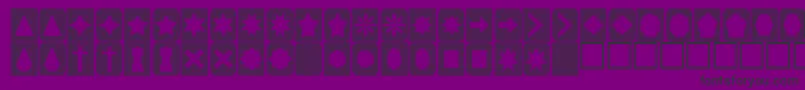 Slatsnthings2-fontti – mustat fontit violetilla taustalla