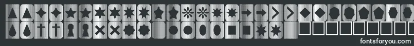 Slatsnthings2-fontti – valkoiset fontit mustalla taustalla