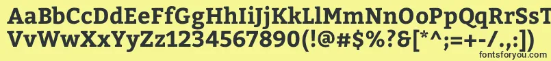 BitterBold Font – Black Fonts on Yellow Background