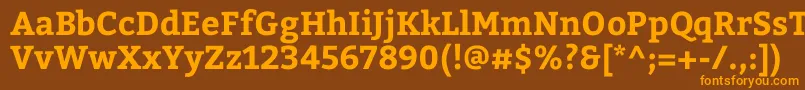 Шрифт BitterBold – оранжевые шрифты на коричневом фоне