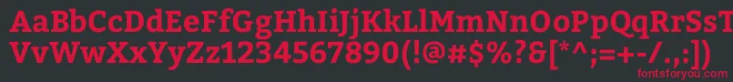 BitterBold Font – Red Fonts on Black Background