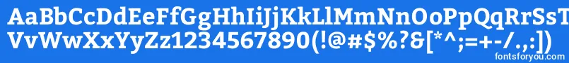 フォントBitterBold – 青い背景に白い文字