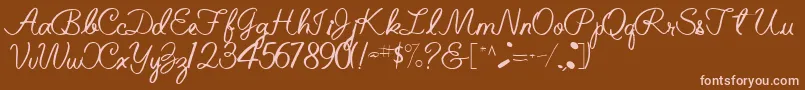 fuente BelindaRegularTtnorm – Fuentes Rosadas Sobre Fondo Marrón