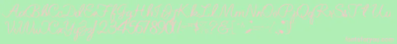 BelindaRegularTtnorm Font – Pink Fonts on Green Background